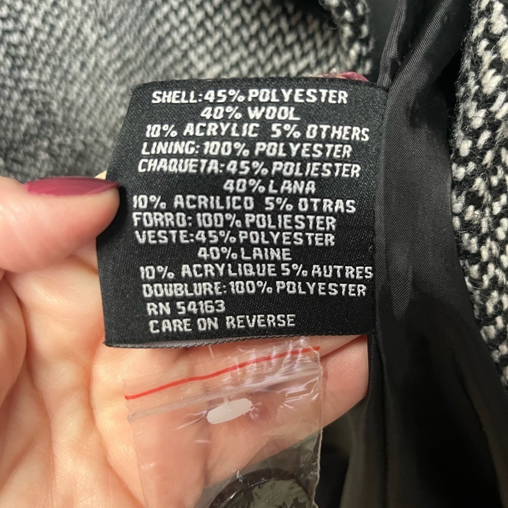 GUESS Women's Tweed Wool Blend Double-breasted Peacoat (025) - Picture 8 of 11